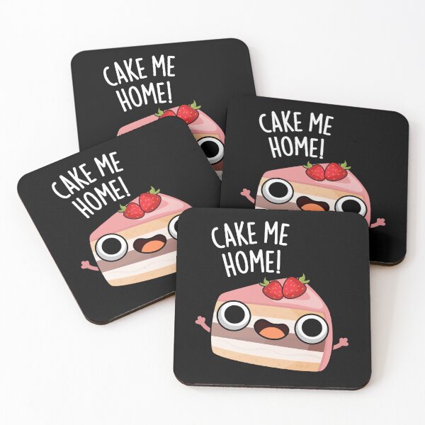 Item preview, Cake Me Home Funny Food Pun  (Dark BG) designed and sold by punnybone.