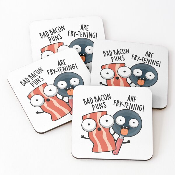 Item preview, Bad Bacon Puns Are Fry-tening Funny Food Pun  designed and sold by punnybone.