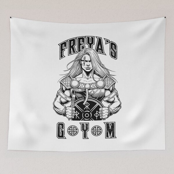 Item preview, Freya's Gym Norse Viking Woman Warrior Shieldmaiden Fitness designed and sold by GrandeDuc.