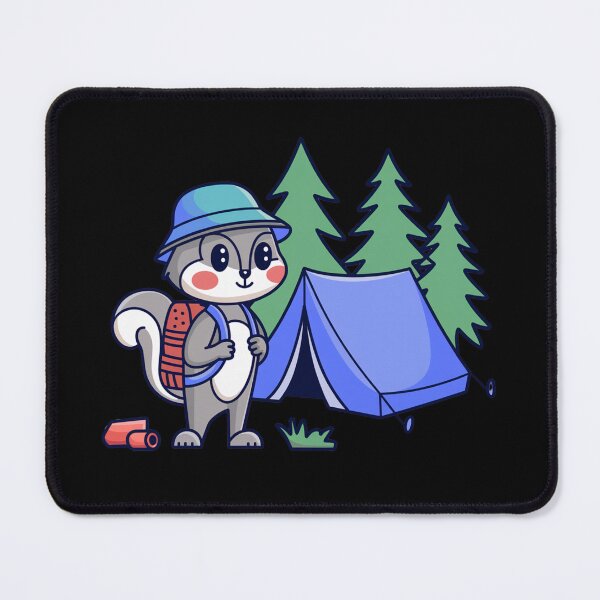 Item preview, Cute camping squirrel designed and sold by DREAMINGROOSTER.