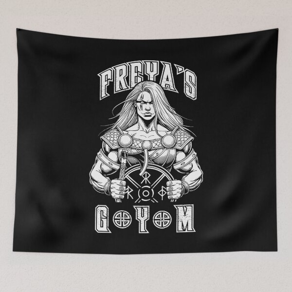 Item preview, Freya's Gym Norse Viking Woman Warrior Shieldmaiden Fitness designed and sold by GrandeDuc.