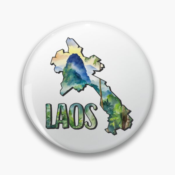 Item preview, Laos Watercolor Map designed and sold by Motivburg.