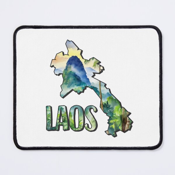 Item preview, Laos Watercolor Map designed and sold by Motivburg.