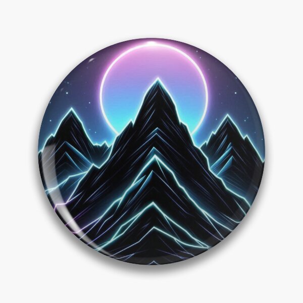 Item preview, Neon Mountain Nightscape designed and sold by TeslaSt0re.
