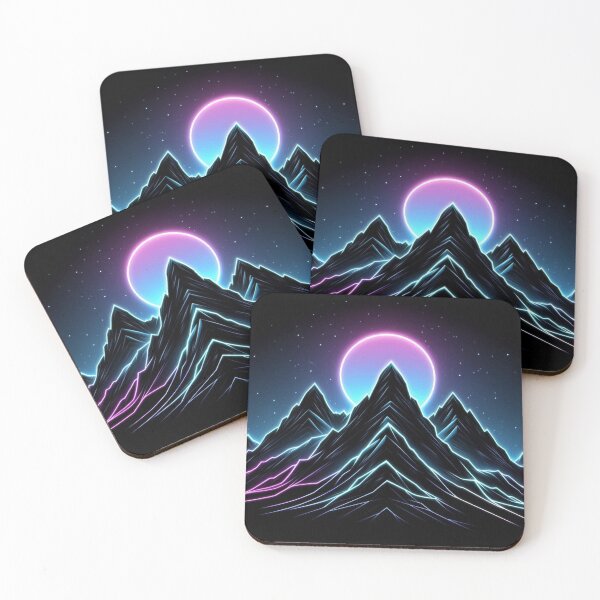 Item preview, Neon Mountain Nightscape designed and sold by TeslaSt0re.
