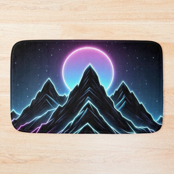 Item preview, Neon Mountain Nightscape designed and sold by TeslaSt0re.