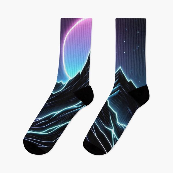 Item preview, Neon Mountain Nightscape designed and sold by TeslaSt0re.
