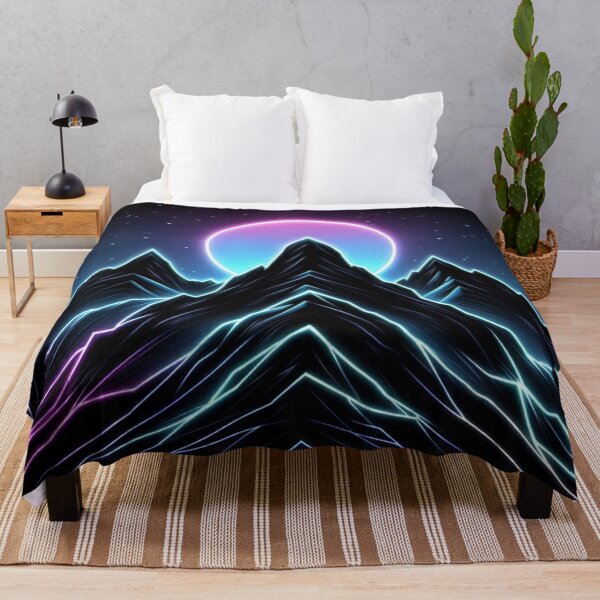 Item preview, Neon Mountain Nightscape designed and sold by TeslaSt0re.