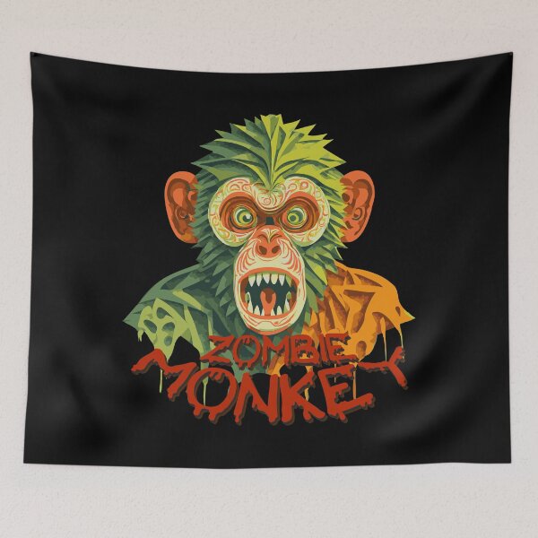 Item preview, Devilish and cruel zombie monkey designed and sold by Boogeyman Bill.