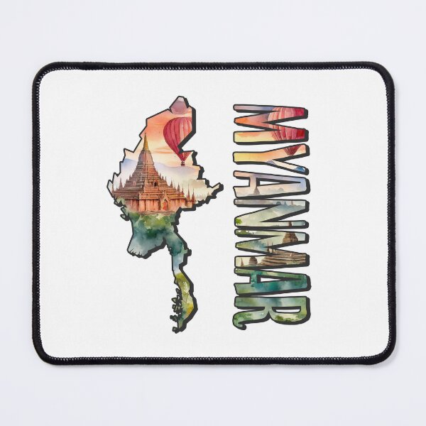 Item preview, Myanmar Watercolor Map designed and sold by Motivburg.