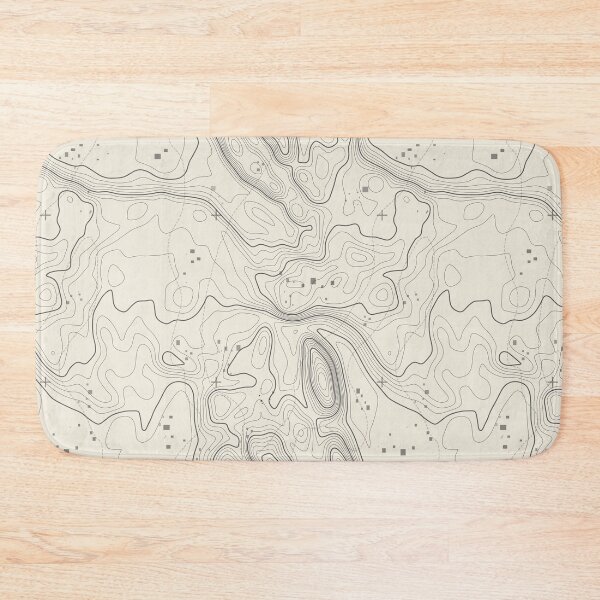 Item preview, Seamless topographic map pattern with contour lines and abstract symbols on a beige background designed and sold by NataliArt66.