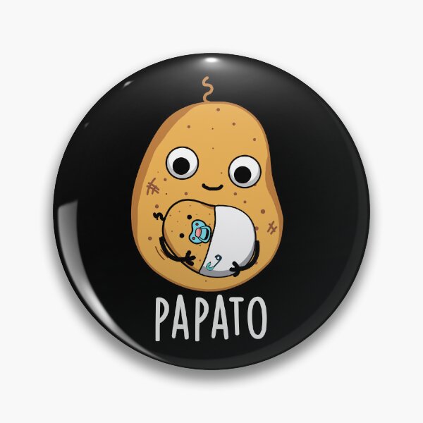 Item preview, Papato Funny Potato Pun  (Dark BG) designed and sold by punnybone.