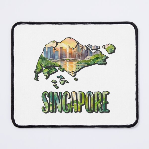 Item preview, Singapore Watercolor Map designed and sold by Motivburg.