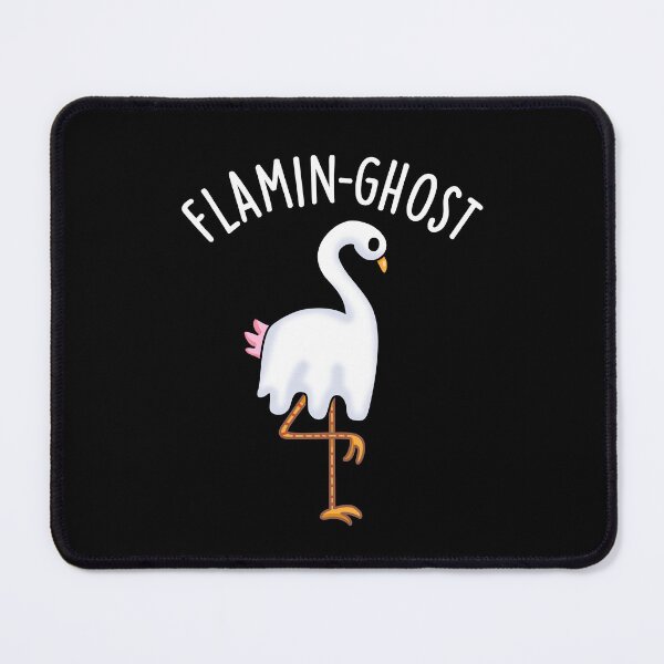 Item preview, Flamin-ghost Funny Flamingo Ghost Pun  (Dark BG) designed and sold by punnybone.
