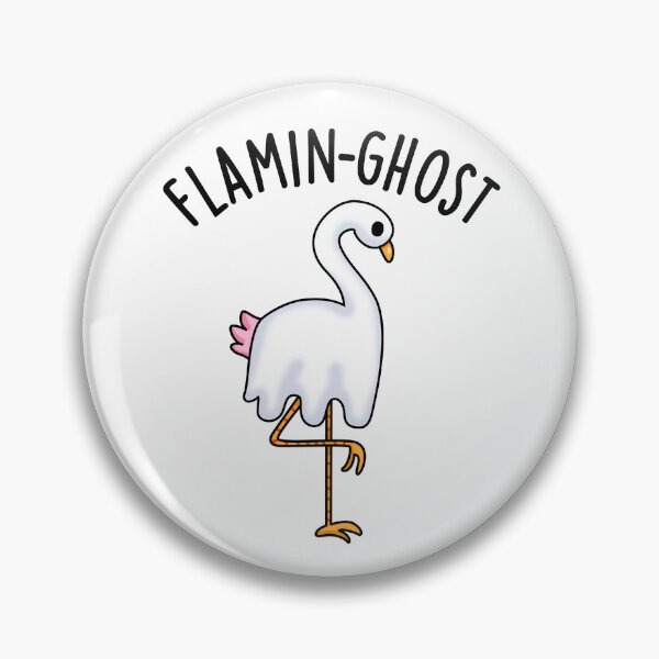 Item preview, Flamin-ghost Funny Flamingo Ghost Pun  designed and sold by punnybone.