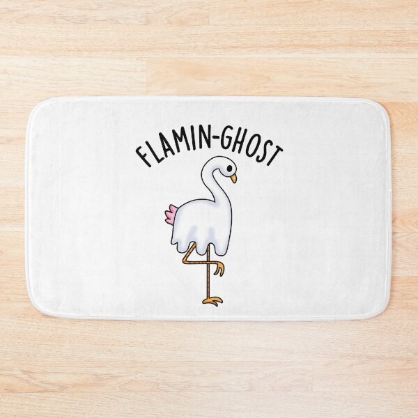 Item preview, Flamin-ghost Funny Flamingo Ghost Pun  designed and sold by punnybone.
