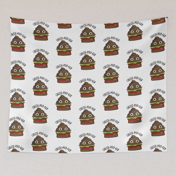 Item preview, Cheese-poo-ger Funny Poop Pun  designed and sold by punnybone.