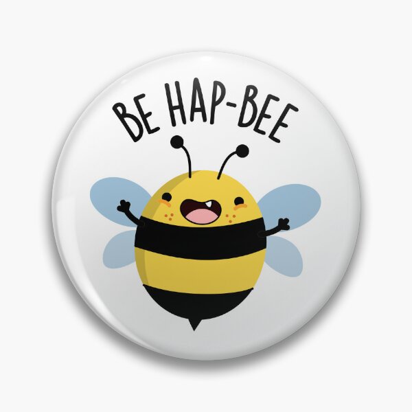 Item preview, Be Hap-bee Funny Bee Pun  designed and sold by punnybone.