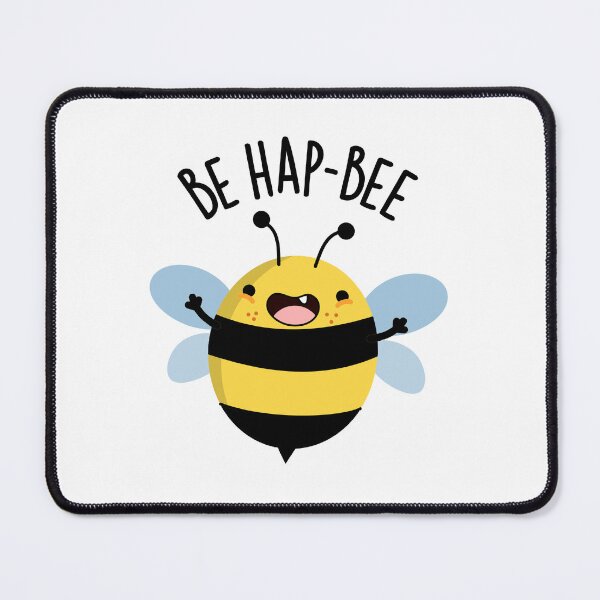Item preview, Be Hap-bee Funny Bee Pun  designed and sold by punnybone.