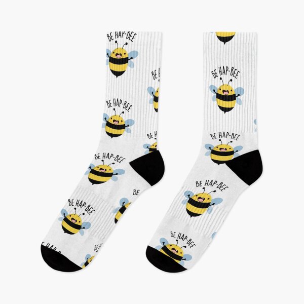 Item preview, Be Hap-bee Funny Bee Pun  designed and sold by punnybone.