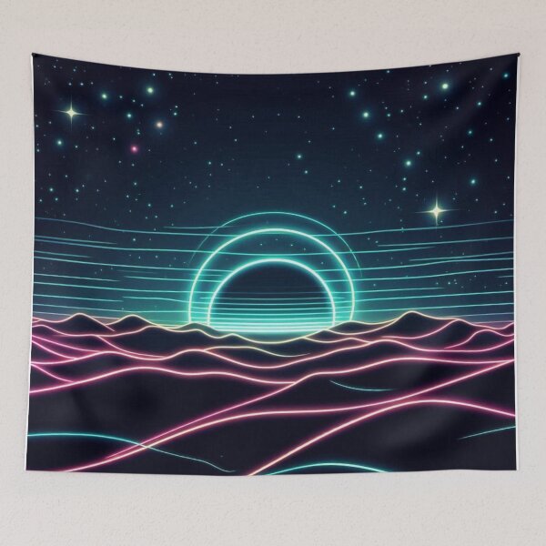 Item preview, Retrowave Sunset designed and sold by TeslaSt0re.