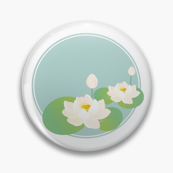 Item preview, White lotus in the circle frame designed and sold by Beerich888.