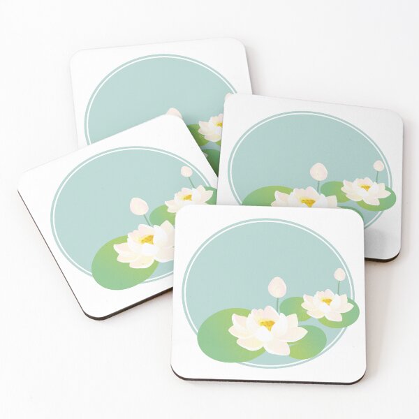 Item preview, White lotus in the circle frame designed and sold by Beerich888.