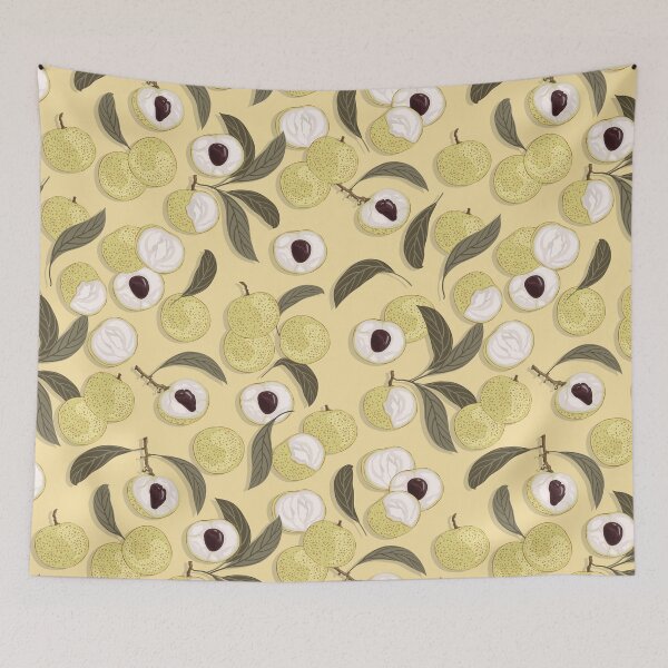 Item preview, Longan, Light yellow background designed and sold by Alex  Blud.