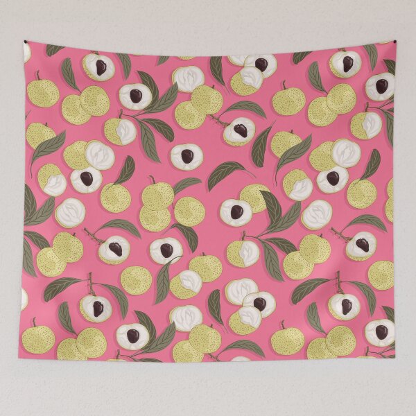 Item preview, Longan, Pink background designed and sold by Alex  Blud.
