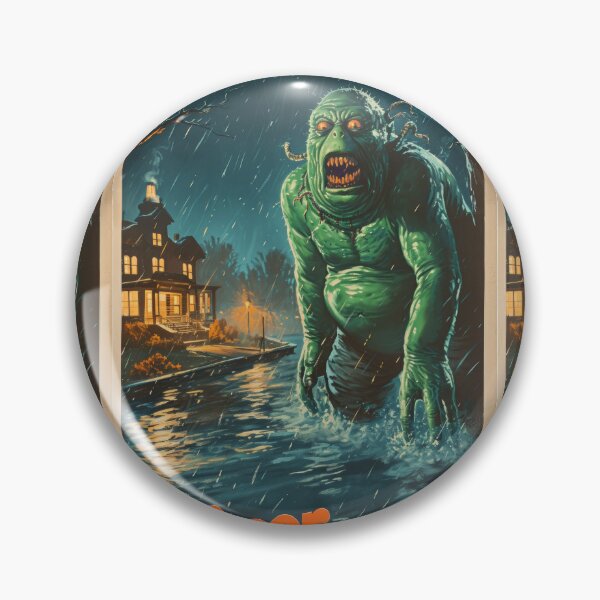 Item preview, Green Grotesque Creature in Retro Poster Style designed and sold by Piotrek0001.