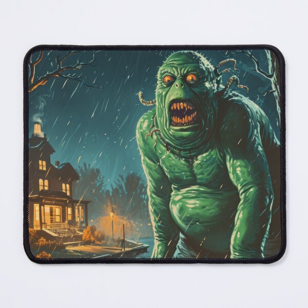 Item preview, Green Grotesque Creature in Retro Poster Style designed and sold by Piotrek0001.