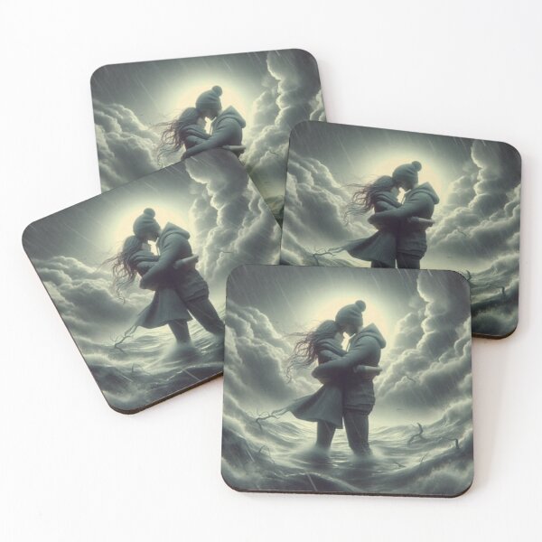 Item preview, Heavenly Love: Romantic Couple in the Clouds designed and sold by choder61.
