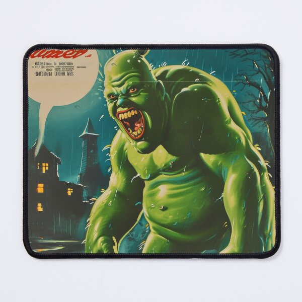 Item preview, Green Grotesque Creature in Retro Poster Style designed and sold by Piotrek0001.