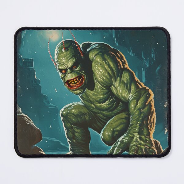 Item preview, Green Grotesque Creature in Retro Poster Style designed and sold by Piotrek0001.