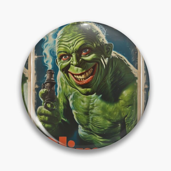 Item preview, Green Grotesque Creature in Retro Poster Style designed and sold by Piotrek0001.