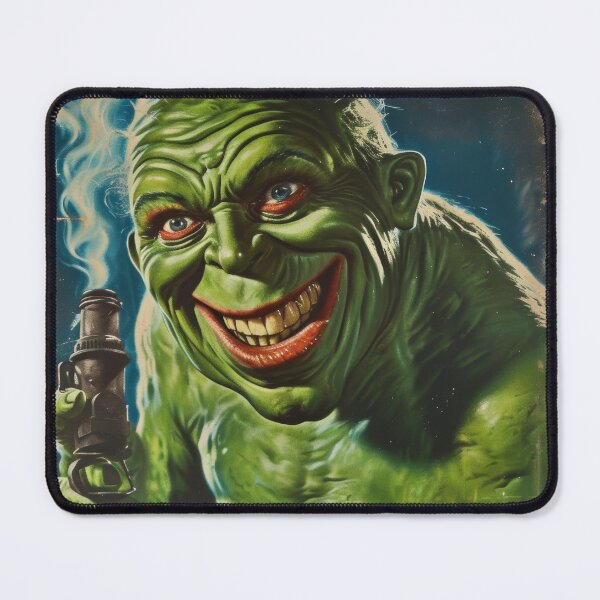 Item preview, Green Grotesque Creature in Retro Poster Style designed and sold by Piotrek0001.