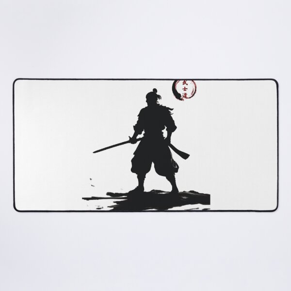Item preview, Sombra de samurái con círculo zen y kanji designed and sold by InkdGraphix.