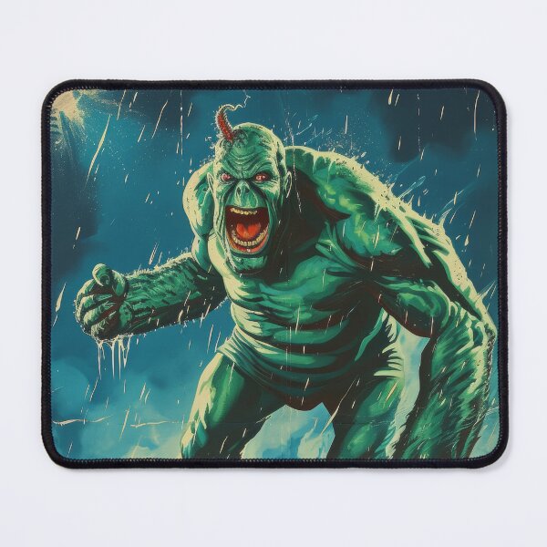 Item preview, Green Grotesque Creature in Retro Poster Style designed and sold by Piotrek0001.