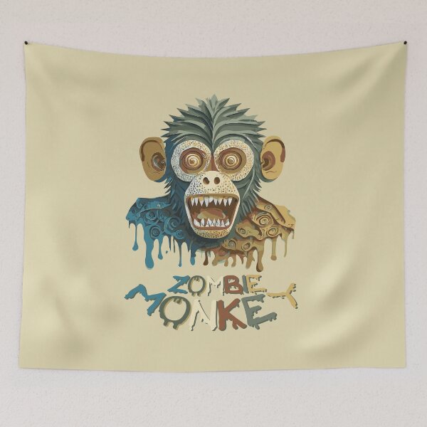 Item preview, Devilish and cruel zombie monkey designed and sold by Boogeyman Bill.