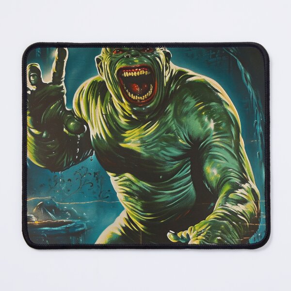 Item preview, Green Grotesque Creature in Retro Poster Style designed and sold by Piotrek0001.