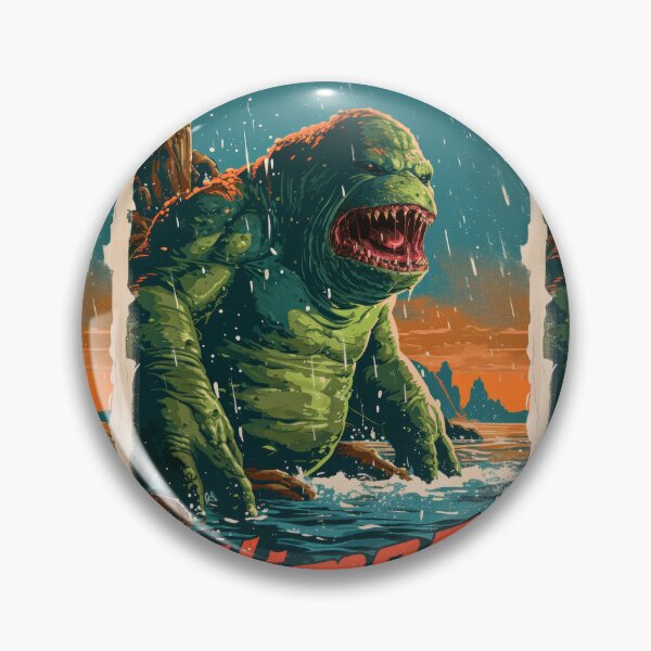 Item preview, Green Grotesque Creature in Retro Poster Style designed and sold by Piotrek0001.
