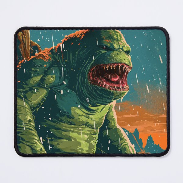Item preview, Green Grotesque Creature in Retro Poster Style designed and sold by Piotrek0001.