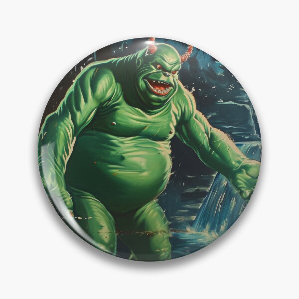 Item preview, Green Grotesque Creature in Retro Poster Style designed and sold by Piotrek0001.