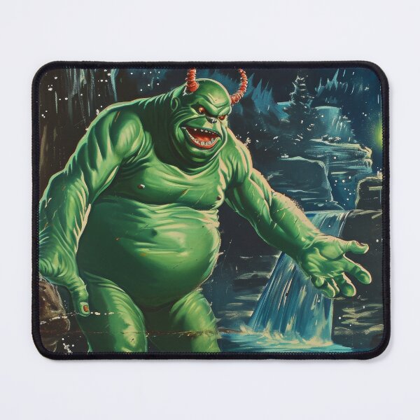 Item preview, Green Grotesque Creature in Retro Poster Style designed and sold by Piotrek0001.