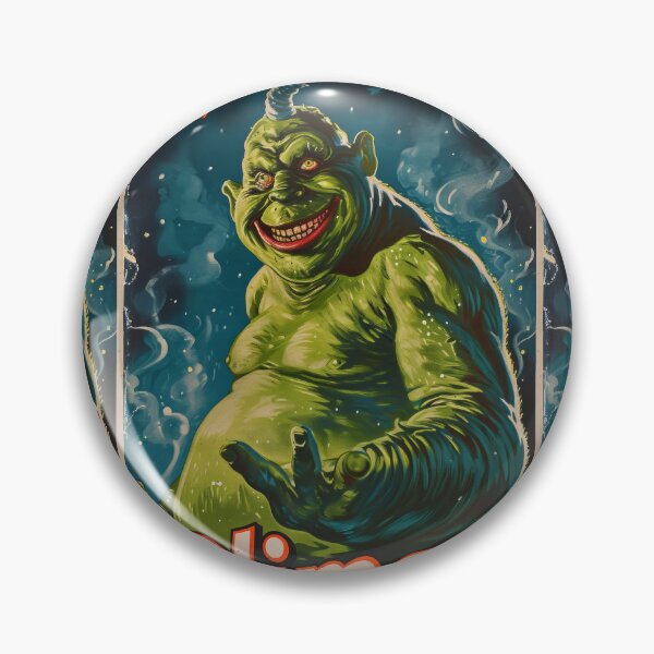 Item preview, Green Grotesque Creature in Retro Poster Style designed and sold by Piotrek0001.