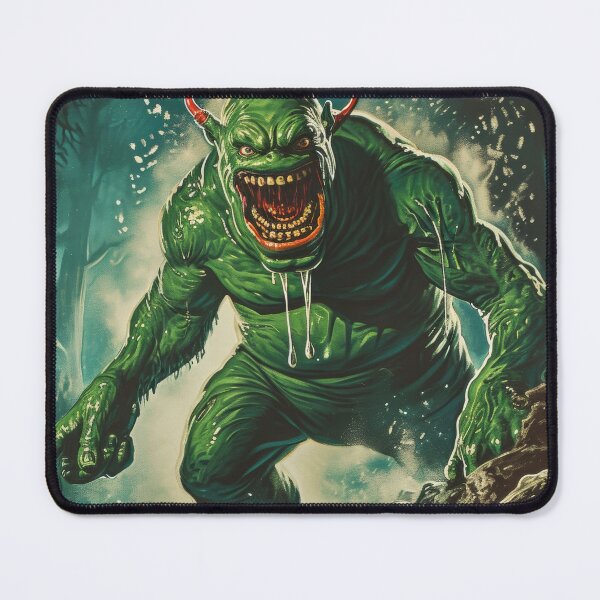 Item preview, Green Grotesque Creature in Retro Poster Style designed and sold by Piotrek0001.