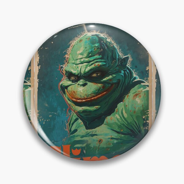 Item preview, Green Grotesque Creature in Retro Poster Style designed and sold by Piotrek0001.
