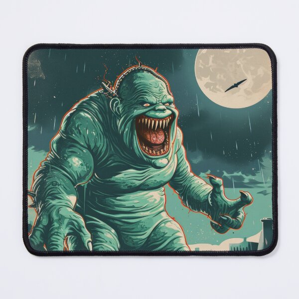 Item preview, Green Grotesque Creature in Retro Poster Style designed and sold by Piotrek0001.