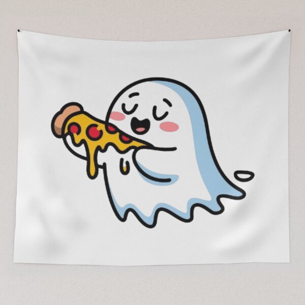 Item preview, Pizza Party with a Cute Little Ghost designed and sold by XquisiteFashion.