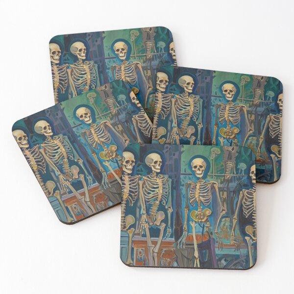Item preview, Day of the Dead expressionist art painting designed and sold by Vintage Designs +.